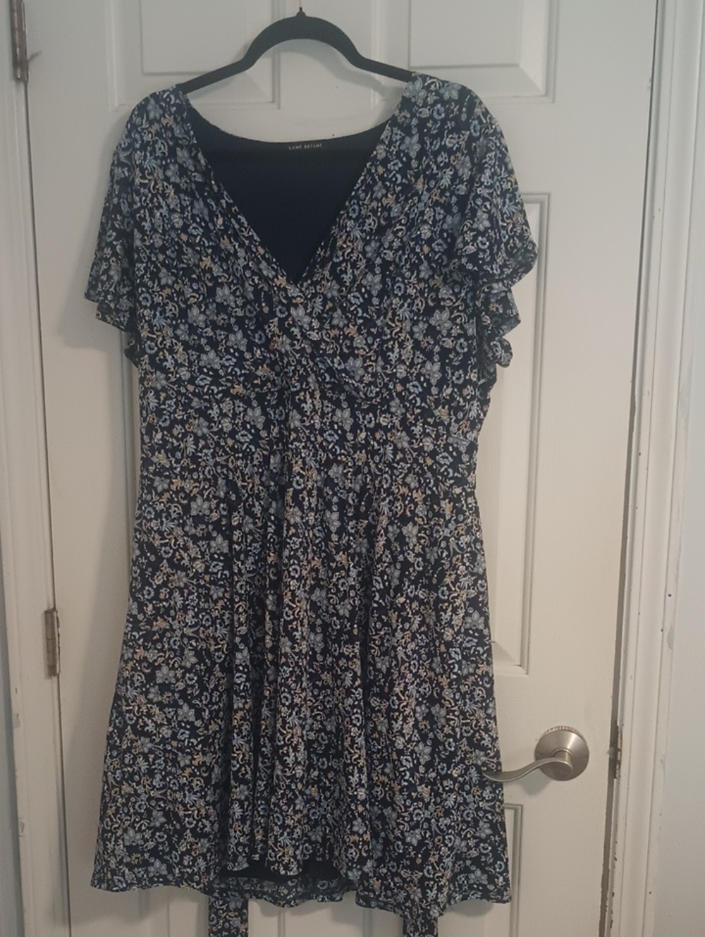 Lane Bryant Floral Short Sleeve Midi Dress
